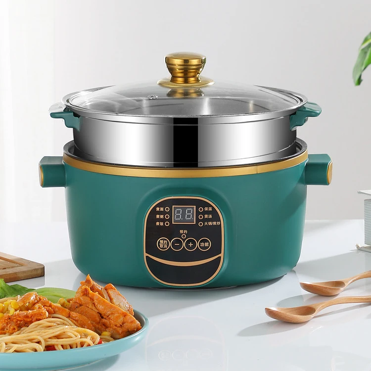 Офисная многофункциональная электрическая кастрюля для приготовления лапши на открытом воздухе, мини-кастрюля для приготовления пищи со стеклянным покрытием и паром