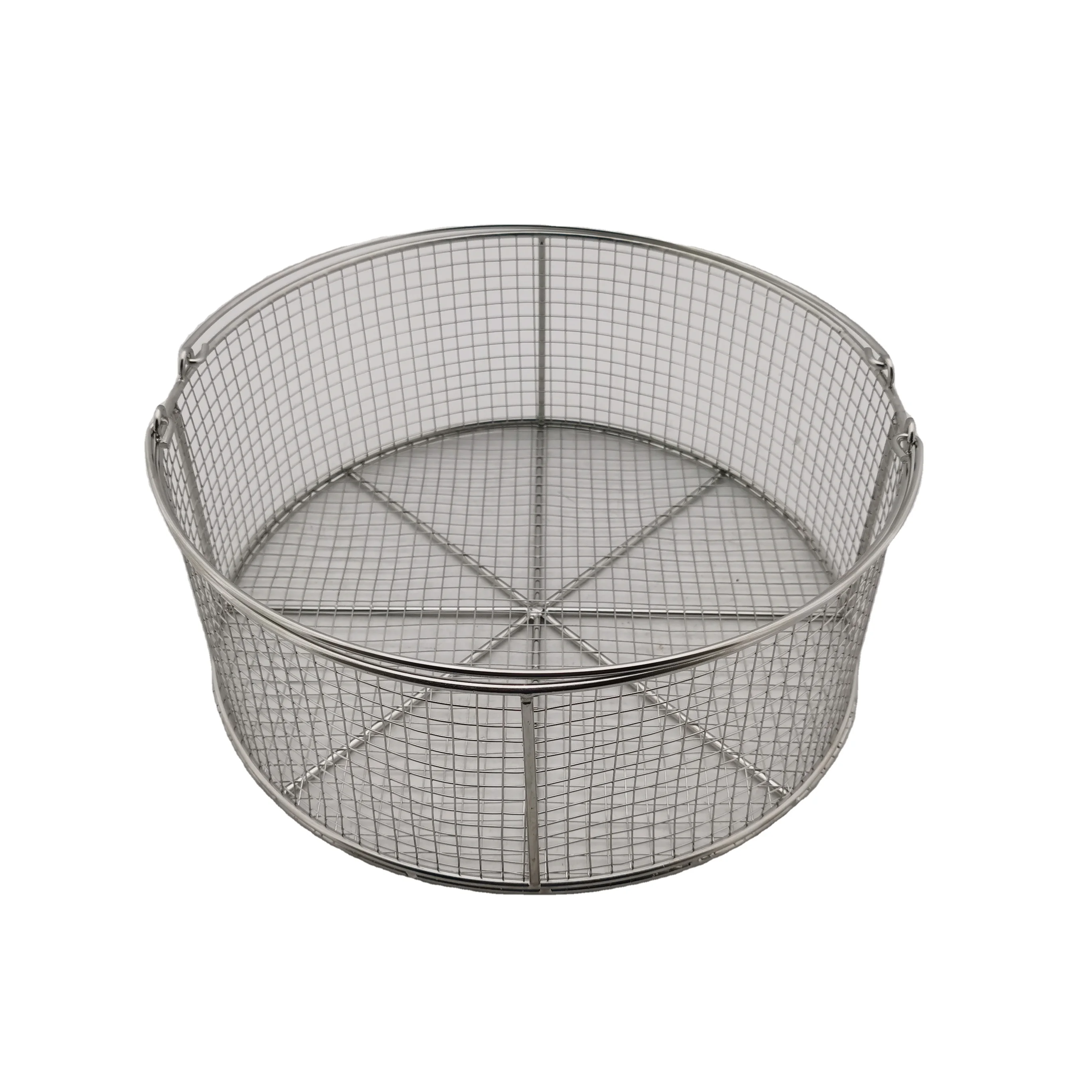 Kitchen Serving Tool French Chips, Fries, Onion Rings Square Round Stainless Steel Non-stick Fry Basket