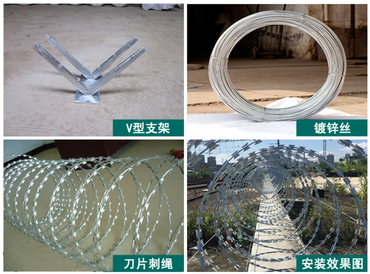 Hot Dipped Galvanized Razor Barbed Wire Low Price Concertina Razor Wire