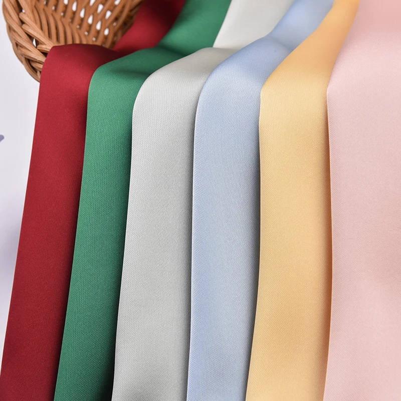 2025SS new Eco-friendly manufacture spot 63% Acetate 37% Polyester recycle sustainable fabric for nightwear skirt shirt