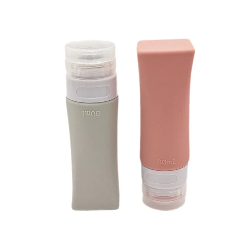 Popular 4pcs Silicone Travel Bottles for Toiletries 80ML Durable Silicone Container Bottle Set For Excursion