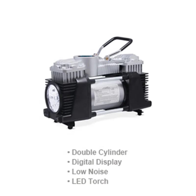 dc 12 volt portable double cylinder car tire inflator air compressor pump