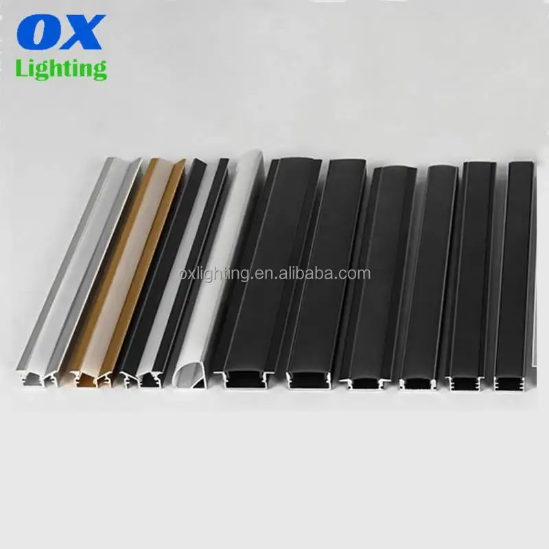 Led Strip Light Housing 1m 2m 3m Recessed Holder PC Cover Kitchen Aluminium Profile Extrusion Alu Profil Channel For Ceiling
