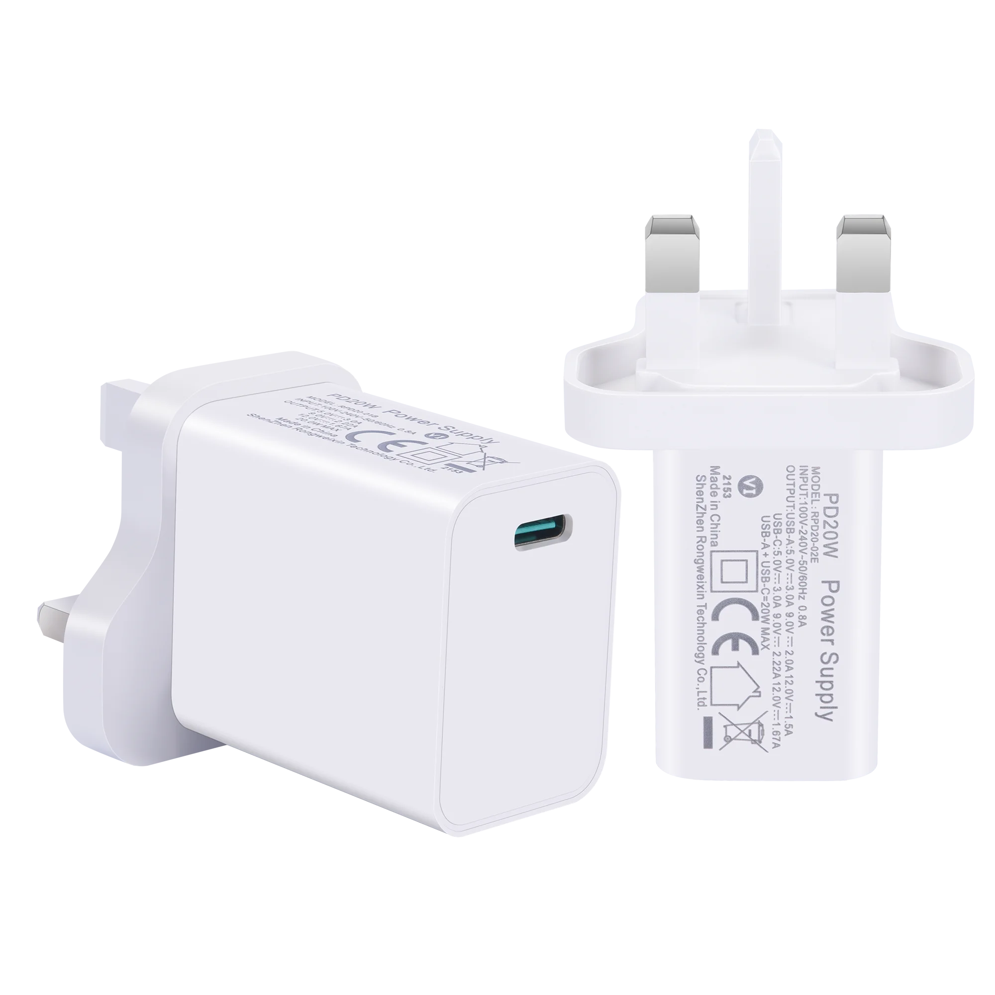 Wall Plug  QC 3.0 type C/ Dual Port 20W PD US EU UK plug fast charger power adapter for Phone 13/13 Mini/12/SE/11, I  Pad