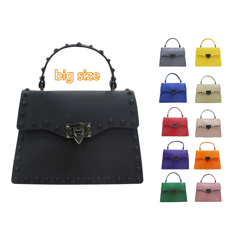 Производитель Модный корейский большой ПВХ силиконовый матовый кошелек с заклепками женские сумки желе сумка