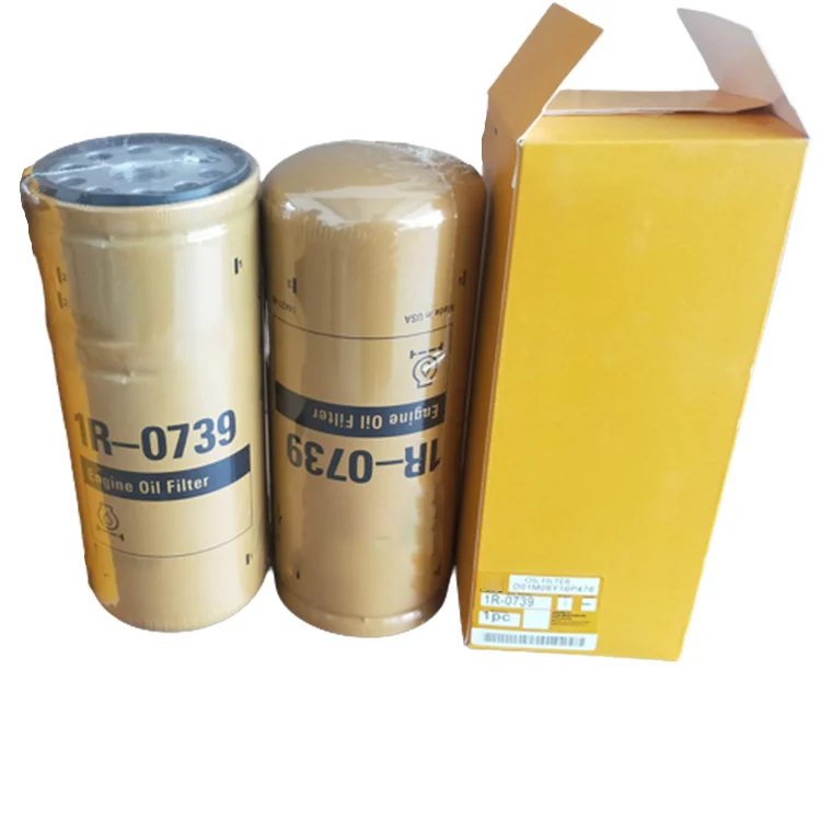 Hongrun High quality  Lube oil  Filter 1R-0739 with genuine package  used for Construction machinery engine
