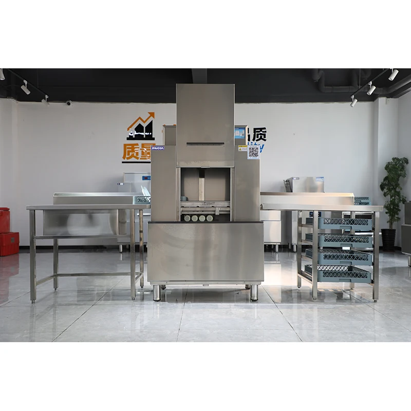 Stainless steel commercial dishwasher restaurant hotel commercial hood type dishwasher automatic commercial dishwasher for sale