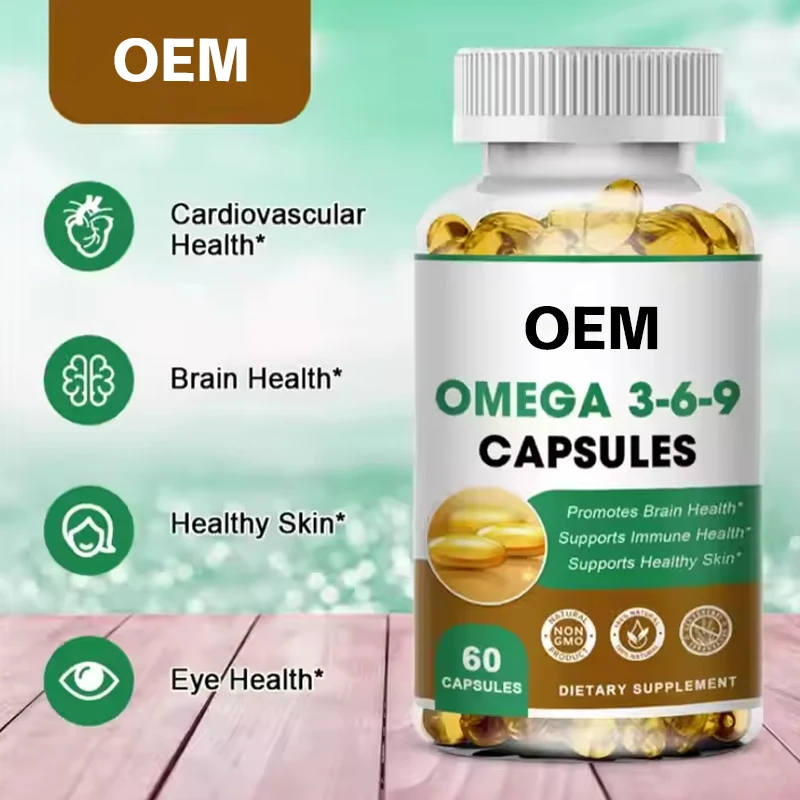 New Arrival OEM ODM Private Label Food Supplement omega 3 6 9 Capsules 120pcs Fish Oil Softgels omega3 capsule