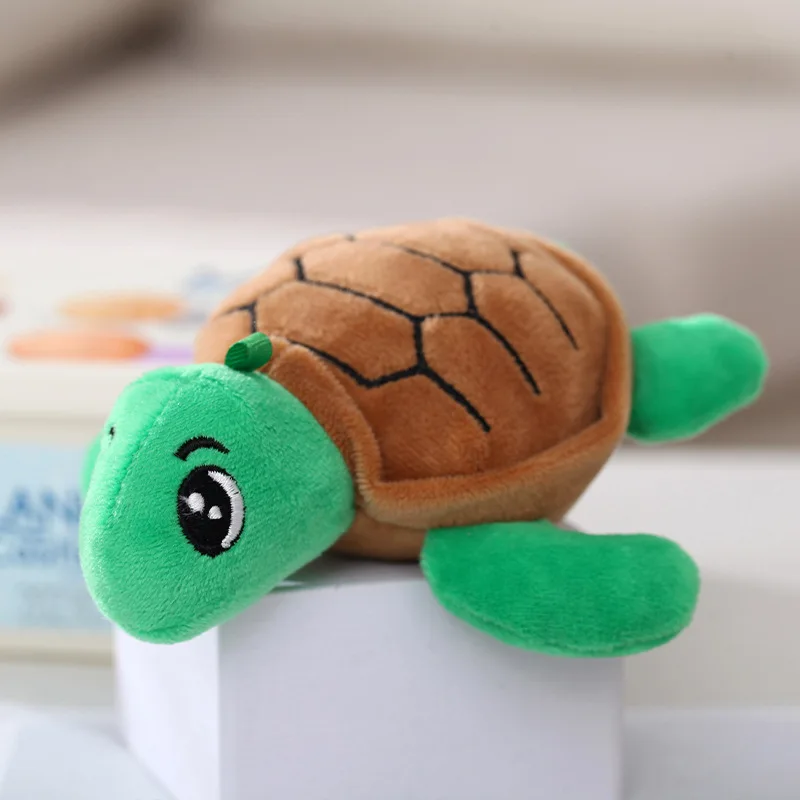 Soft Sea Animal Tortoise Turtle Stuffed Plush Toys Multi-color Plush Turtle Keychain