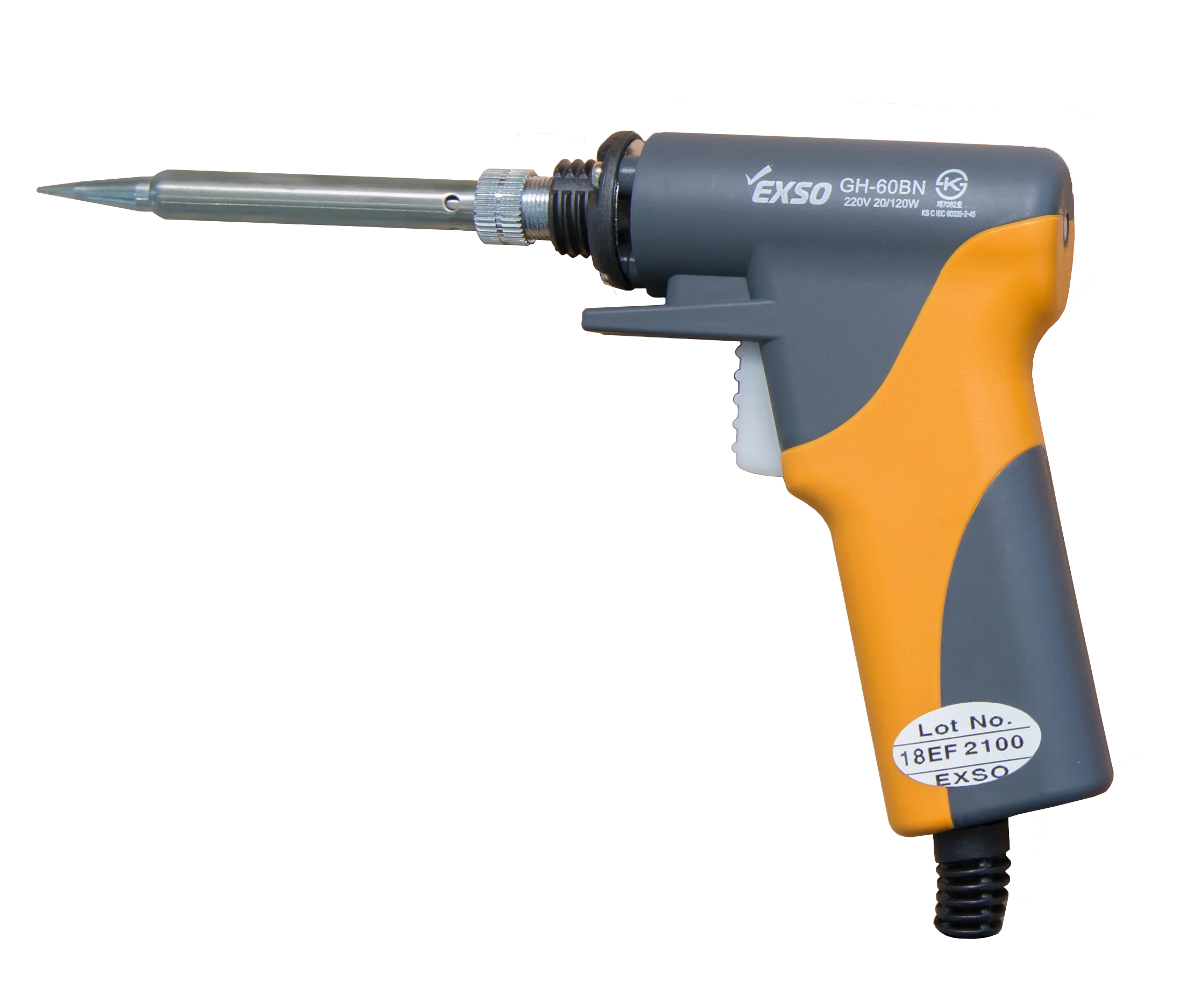 
EXSO Turbo Ceramic Free Voltage 220V Quick Solder Gun Soldering Iron. GH-60BN. Made In Korea 