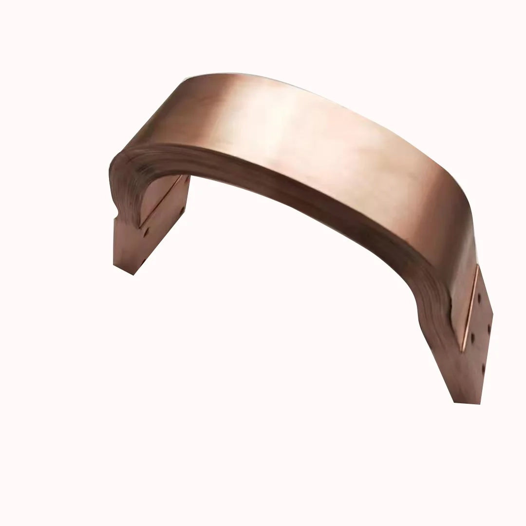 Flexible copper busbar laminated foils connector for switch