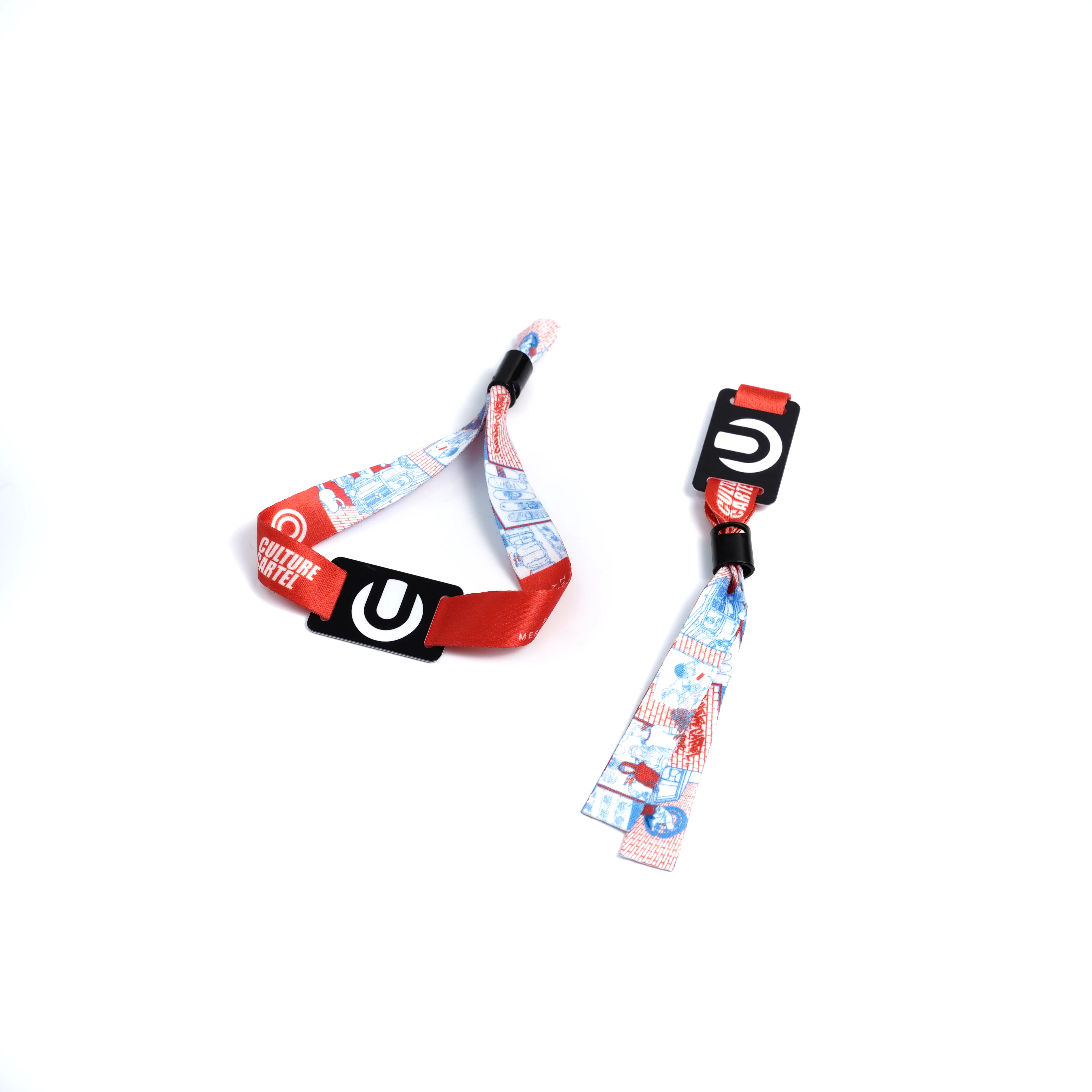 Bestom Customised Logo Fabric Wrist bands Promotional Bracelets for One Time Use Various Wristbands with Customised Logo No MOQ