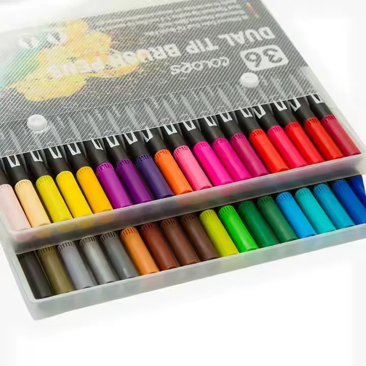 120 132 colors dual tip art marker fineliner brush watercolor pen double tip nylon brush Hook Line marker pens