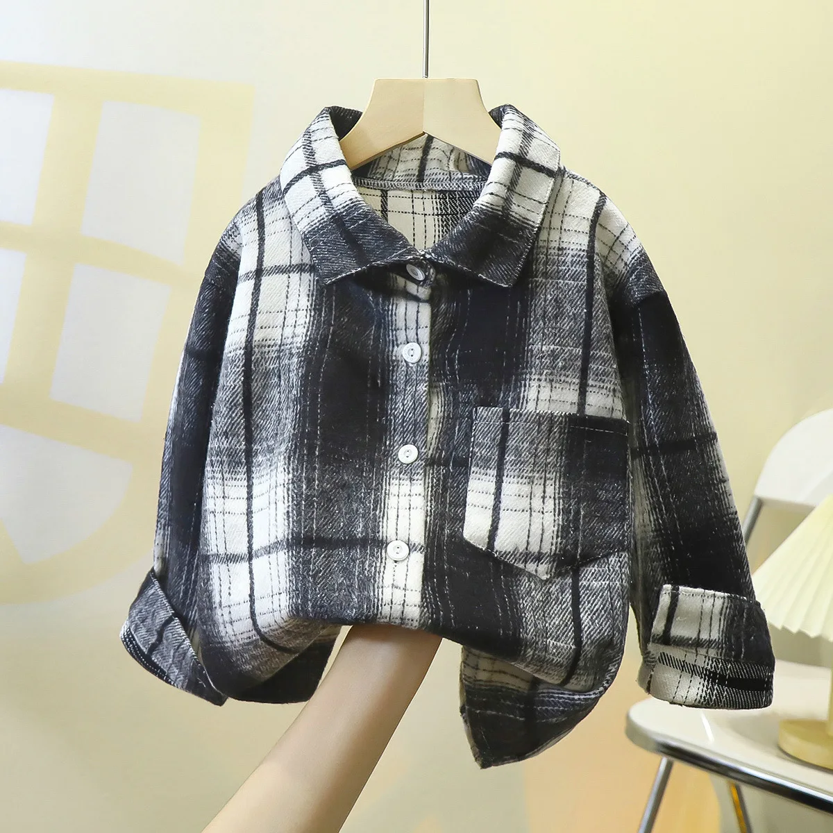 Wholesale Kids Shirts&Blouses Quality Long Sleeve School Children Boy Plaid Shirt for Spring Autumn