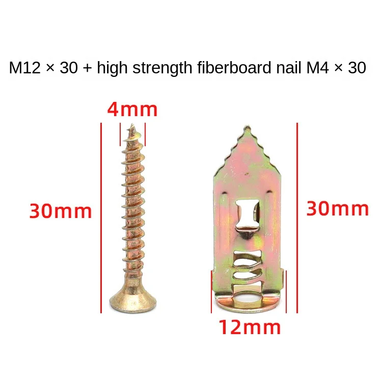 Lightweight Iron Aircraft Expansion Bolt Galvanized Carbon Steel Gypsum Board Expansion Screw Fine Coarse Threads-M6 M4