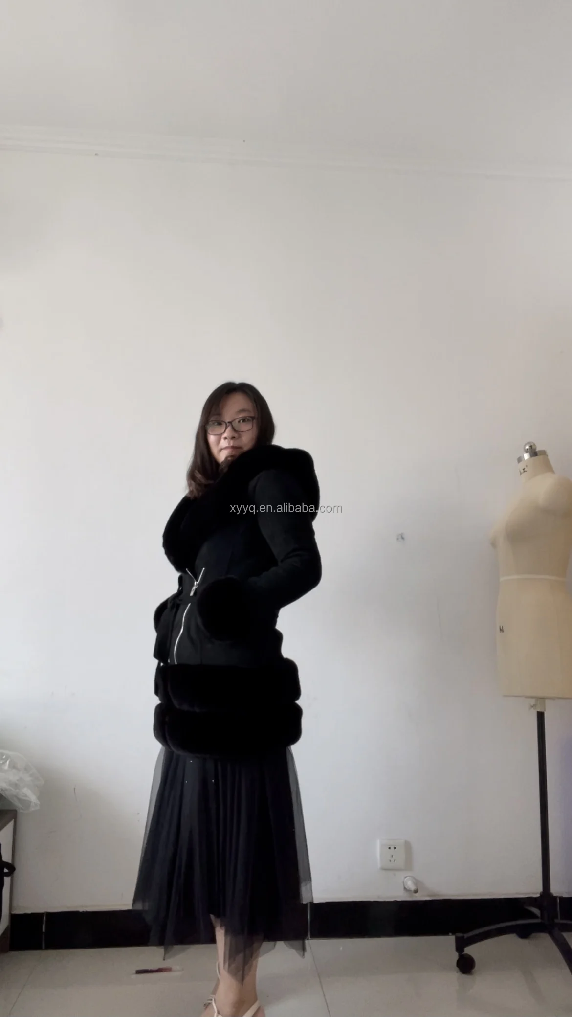 New Hot winter Artificial faux fur coat cheap custom fake faux fur coat women long Fur Coats