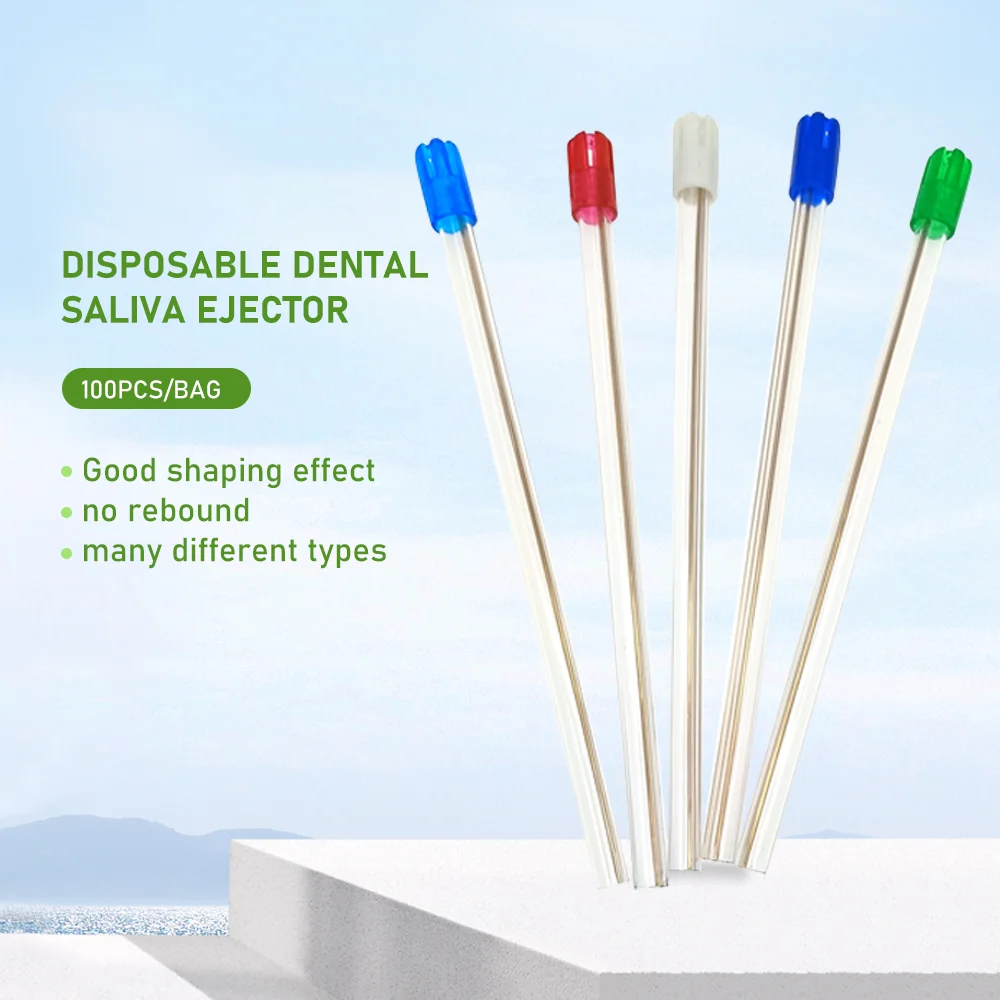 Good Quality Disposable Surgical Portable Soft Dental Suction Tip Saliva Ejector Aspirator