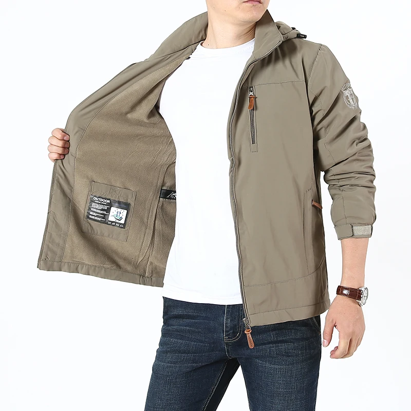 autumn wear polarfleece nylon taslon  pour homme mens raincoat plus size jeans Tactical Jacket