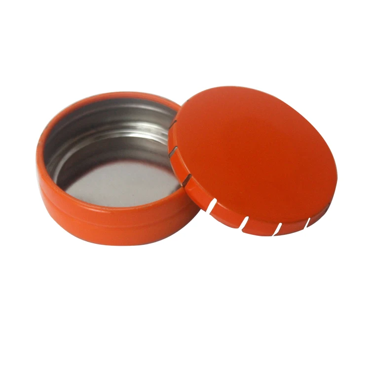 High Quality Custom Mint Tins Small Round Click Clack Cigarette Tin Can Food Grade Metal Package Click Clack Candy Pill Tin Box