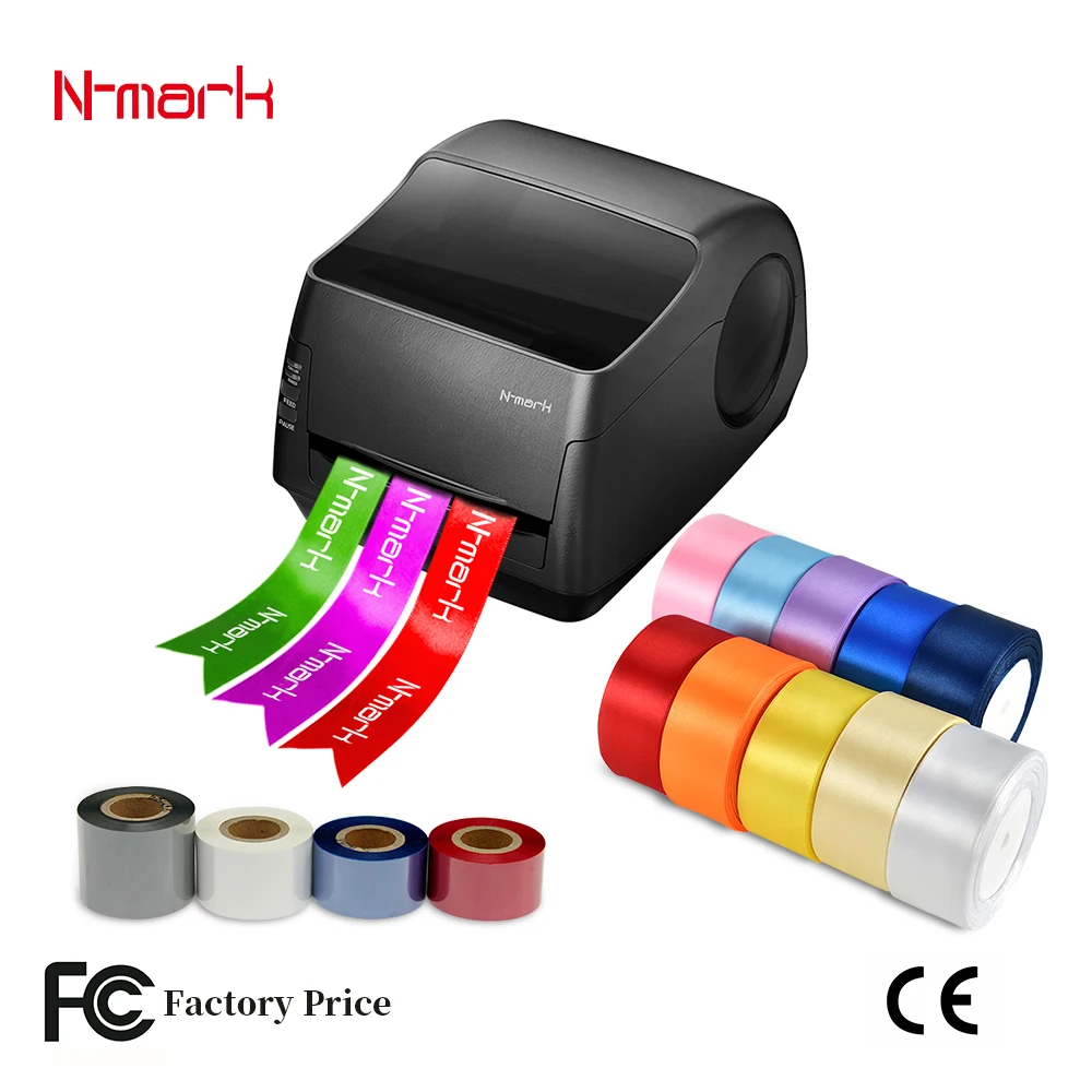 N-mark Gold foil satin gift ribbon printer Grosgrain ribbon printer