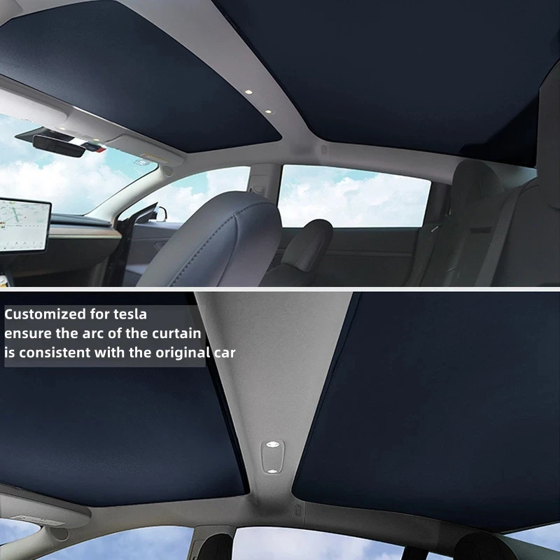 Для Tesla Model 3/Y 2017-2022 Телескопический солнцезащитный козырек затенение регулируемые солнцезащитные очки на крышу