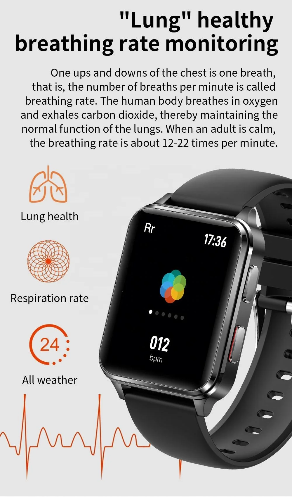 S6 Air Pump+Balloon True Blood Pressure Test Smart Watch With Heart Rate And Temperature Elder Health Smart Wach