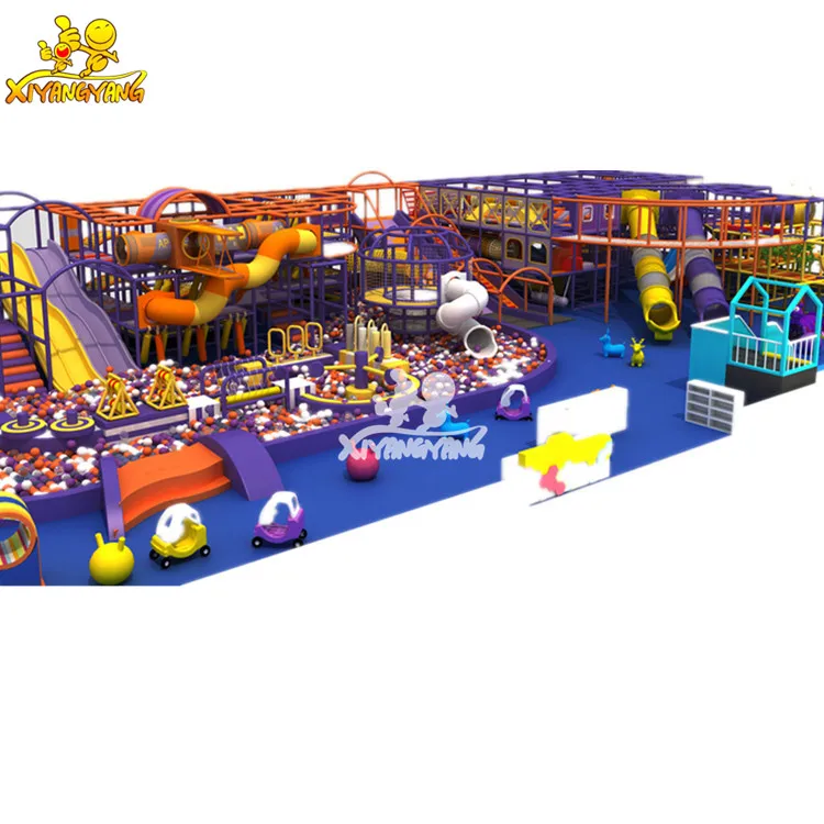 Space theme kids amusement park playground equipment large maze for indoor playground
