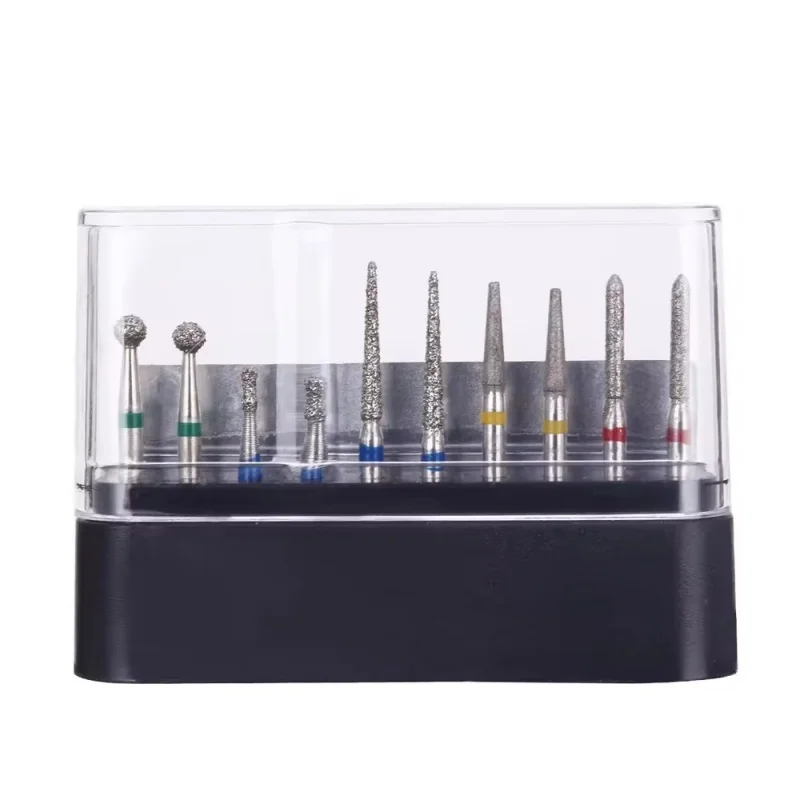 10pcs/box dental diamond drills dentist use dental polishing kits  OEM/ODM accept high speed dental bur