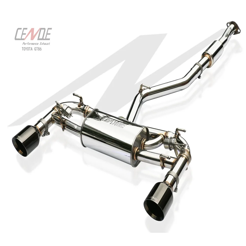 Система выхлопных газов CENDE F1 Racecar Catback с клапаном для выхлопных газов Toyota GT86