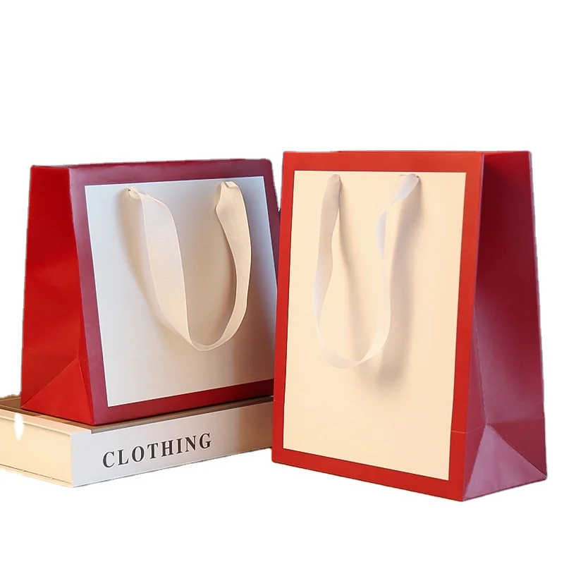 High Quality Kraft Apparel Packaging Boutique Clothing Store Shopping Gift Paper Bag For Cloth