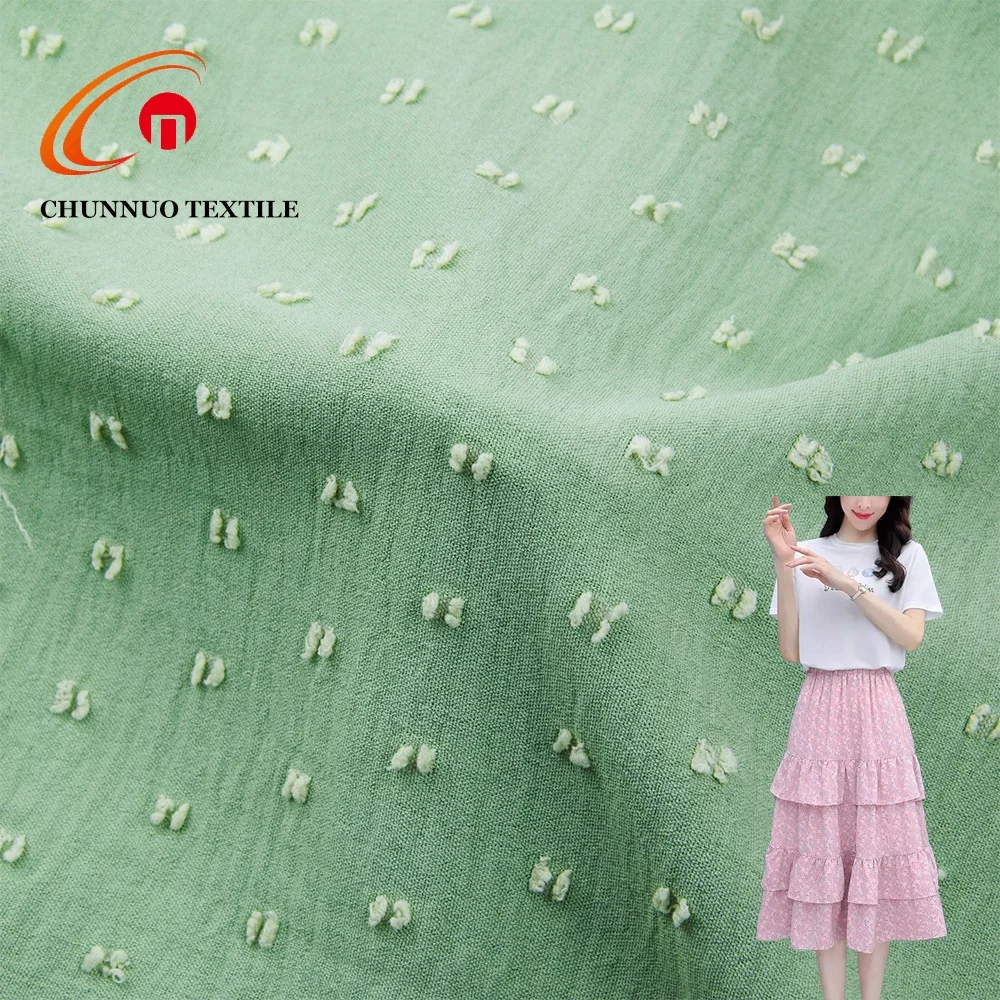 100% полиэстер, тканый жаккард, однотонная окрашенная ткань с застежкой, ткань для женской одежды