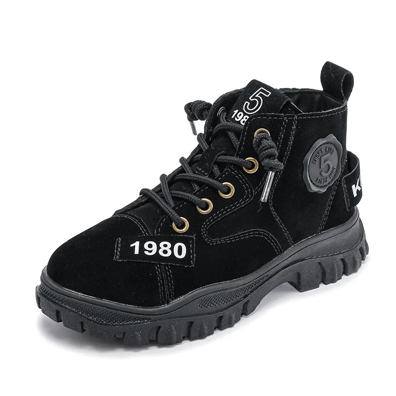 Winter High Top Unisex Lace Up Anti Slip Boy Toddler Boots Casual Shoes Hot Selling Waterproof Children Martin Boots