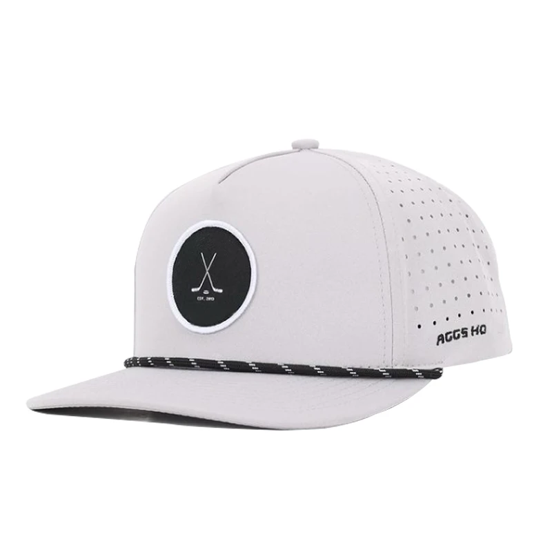 Laser hole baseball cap unstructured nylon hat and caps for summer Waterproof Laser Cut Hole Perforated Dad Hat topfly