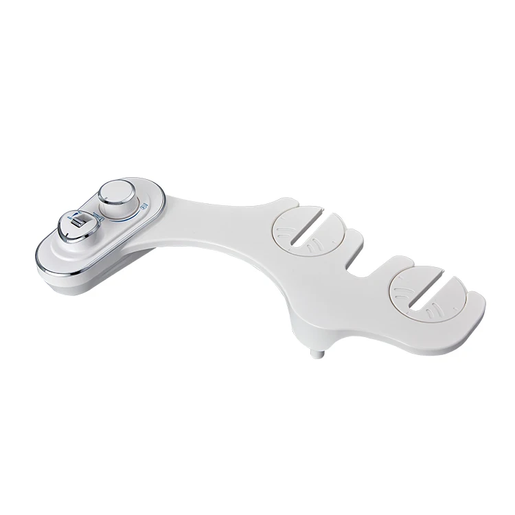 Self Cleaning Dual Nozzle - Hot and Cold Water Non-Electric Mechanical Bidet Toilet Attachment
