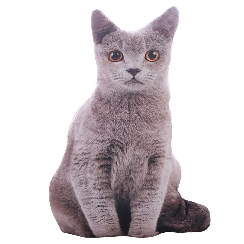 Custom Plush Doll Animal Cat Body Pillow Toys Soft Realistic Cat Stuffed Animals Pillows Plush Toy