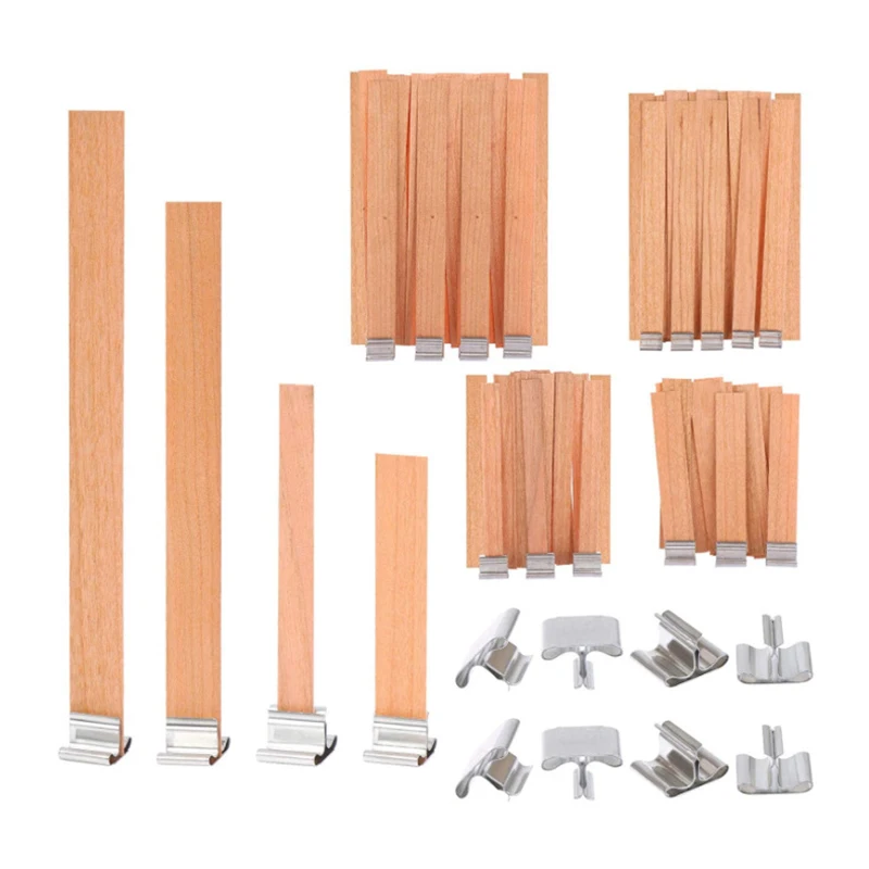Aromatherapy tools eco friendly 6mm-19mm wooden wick candle wood wicks for candle making