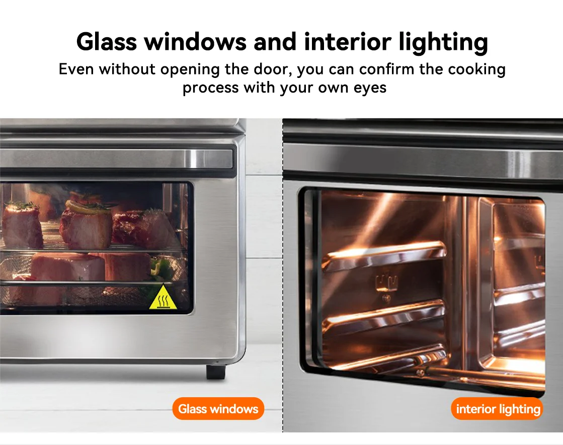 All in 1 LED Screen Digital Control Panel Smart Air Fryer Oven For Household Or Commercial Professional Manufacturer