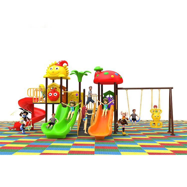 High Quality Wholesale Kids Playground Plastic Slide Set Outdoor Amusement Equipment
