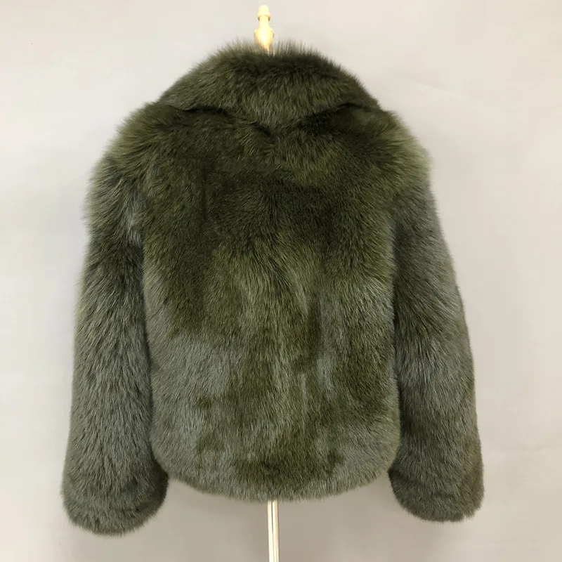 Custom Winter Warm Fur Jacket Men Luxury Fluffy Fur Parka Real Fox Mens Fur Collar Coats