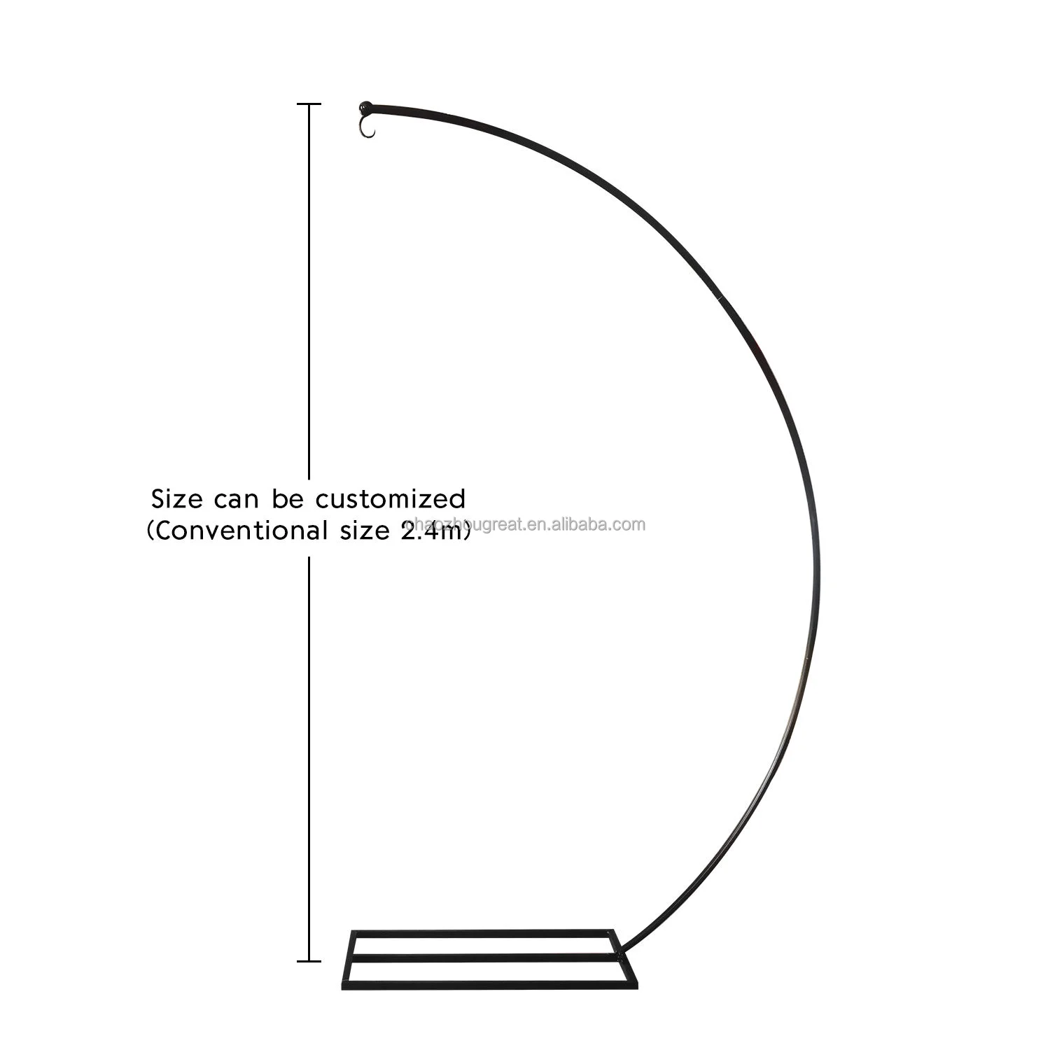 2.4m/3m Wedding Arch Metal Chandelier Hanger Half Circle Wedding Backdrop Display Stand Arch Frame Arch Wedding Stage Decoration