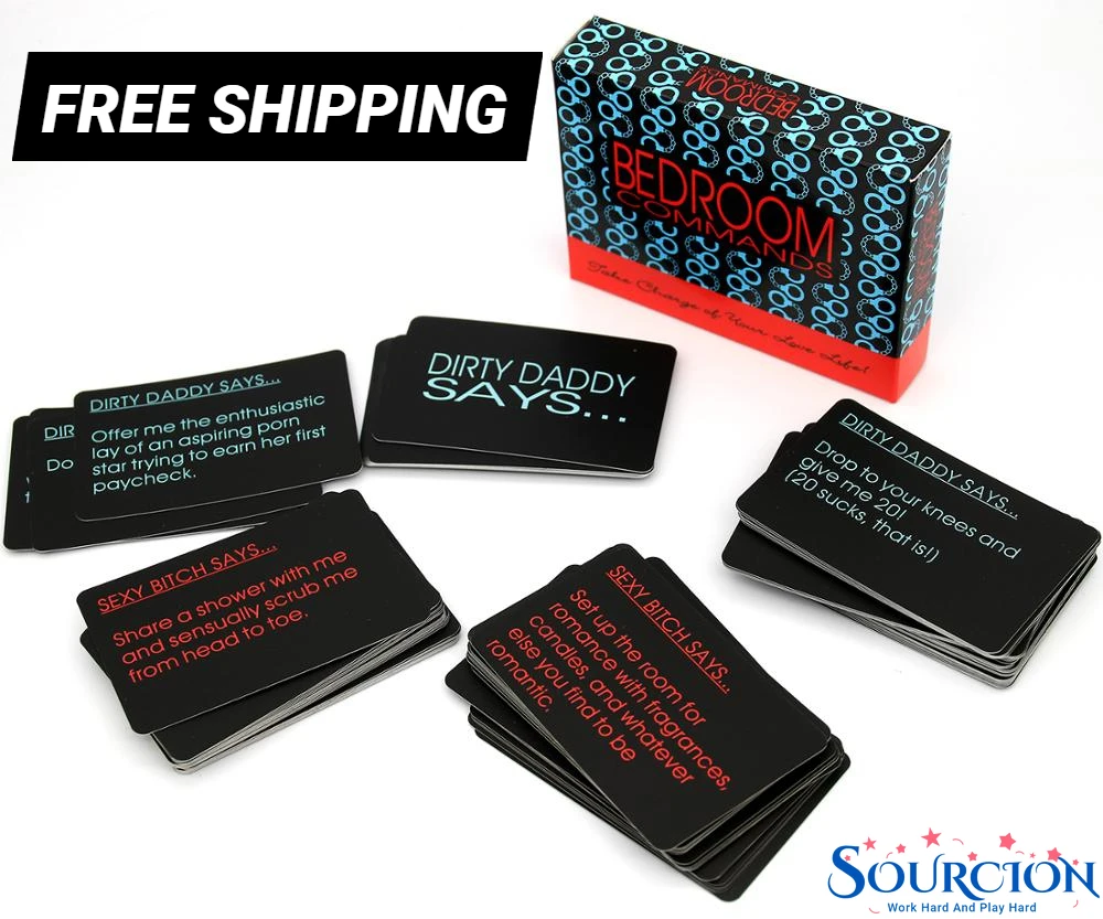 
SWT Hot-sale Sex Game Bed Room Bedroom Commands Adult Card Game Risque Fun 108 Cards Hen Party Valentines Day Adult Toys 