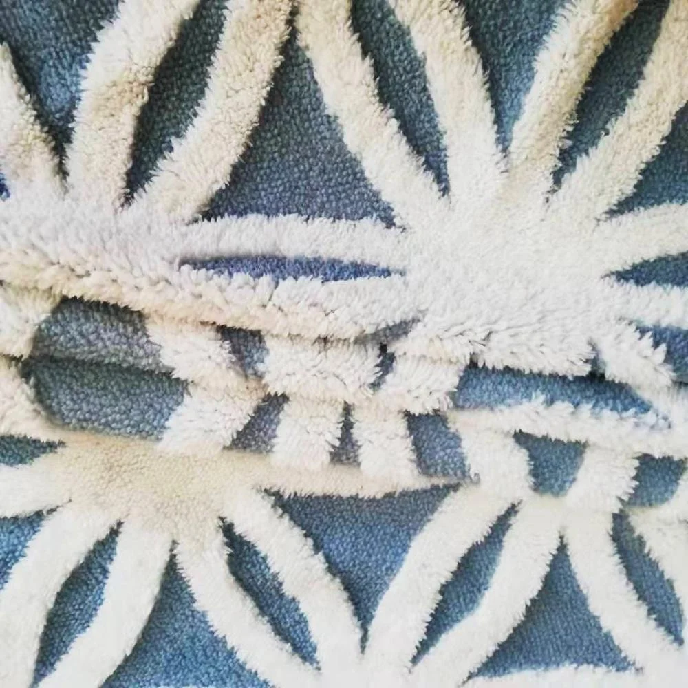 Чистый небесно-голубой искусственный мех хлопок shahtoosh плюшевая ткань с новым рисунком