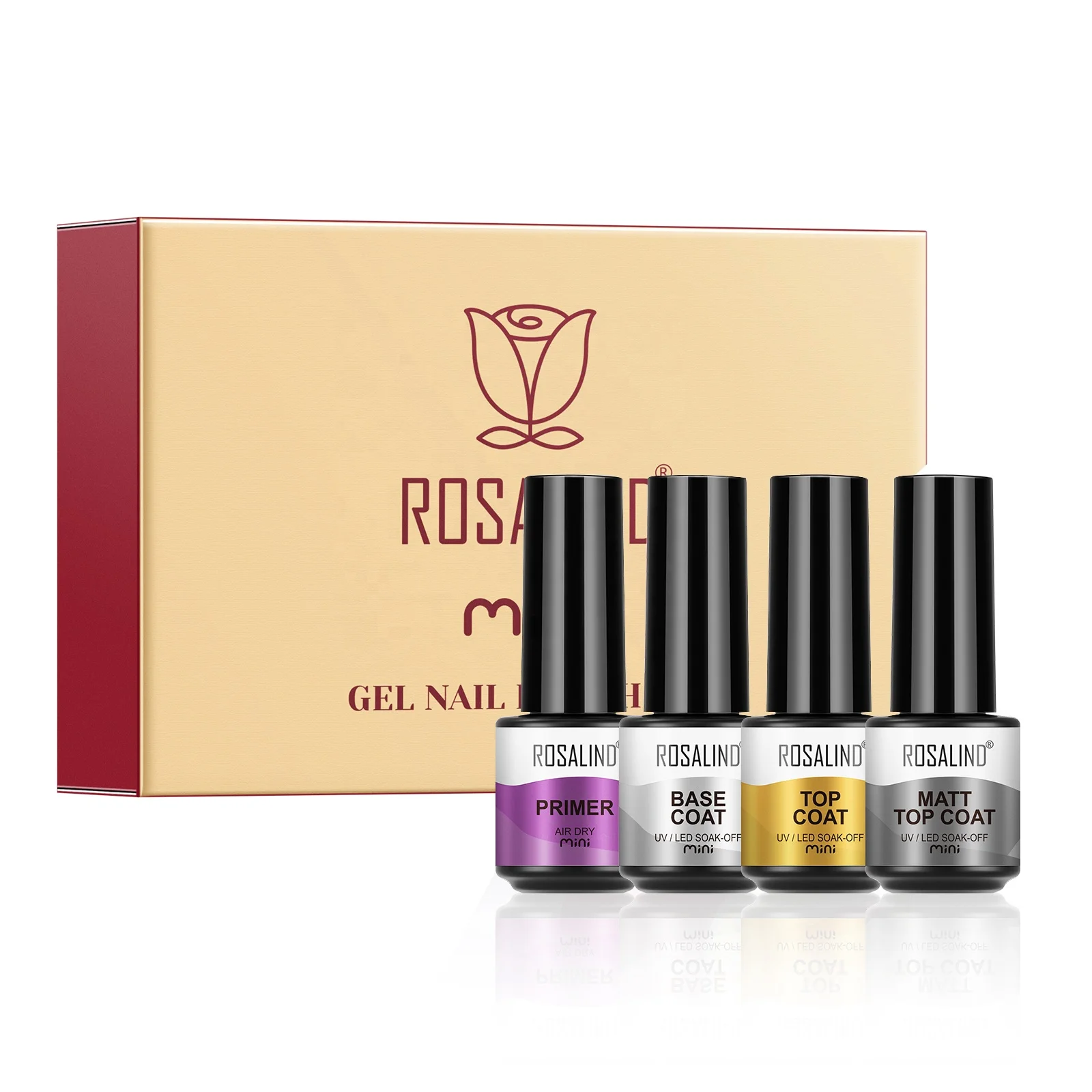 ROSALIND cpnp organic vegan uv/led gel varnish lacquer base top gel polish matt top coat and primer starter kits for nails art