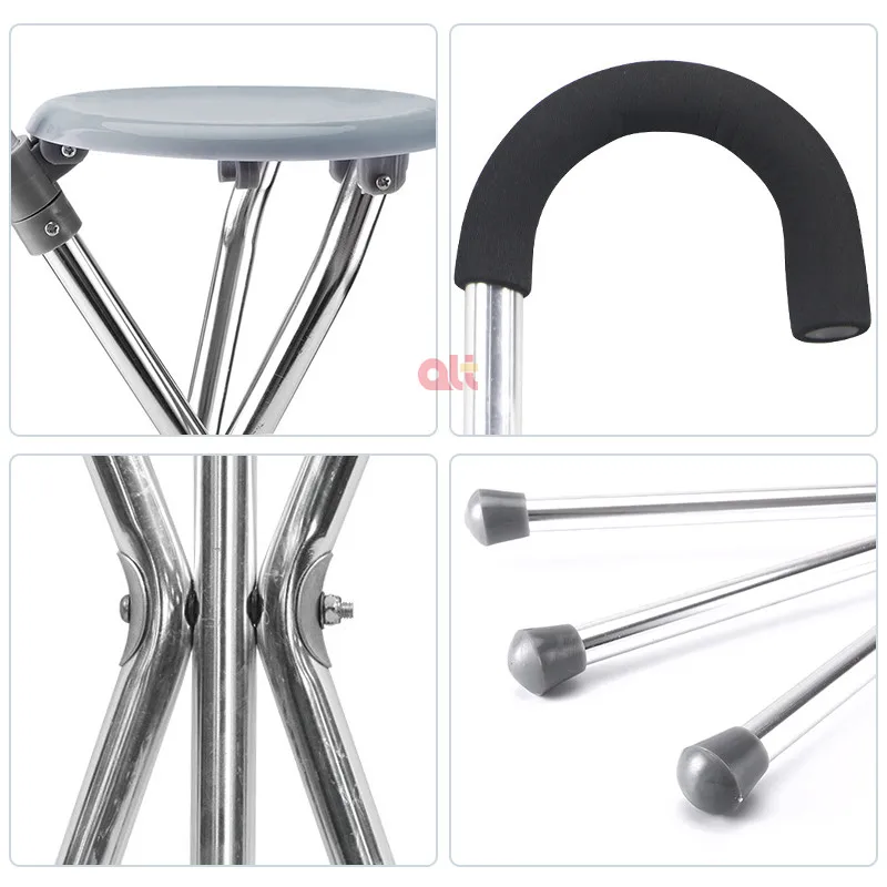 foldable walking sticks chair cheap price multifunction canes and walking sticks seat for elderly