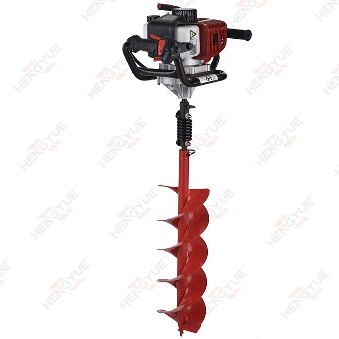 
modern agricultural tools 52cc earth drill hand operated auger hole digging machine 