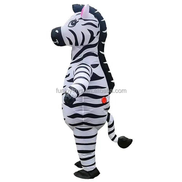 Lovely Zebra Inflatable Costume Adult Animal Cosplay Mascot Blow-up Costume for sale