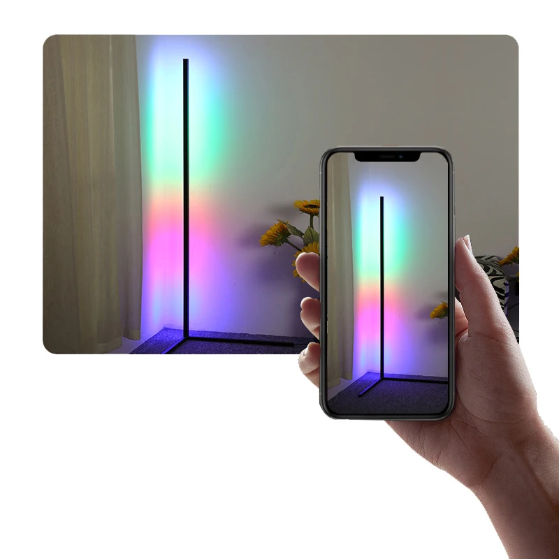 Blind bulk Dropshipping modern vivid led dimmable warm white modern rgb minimalist floor lamp