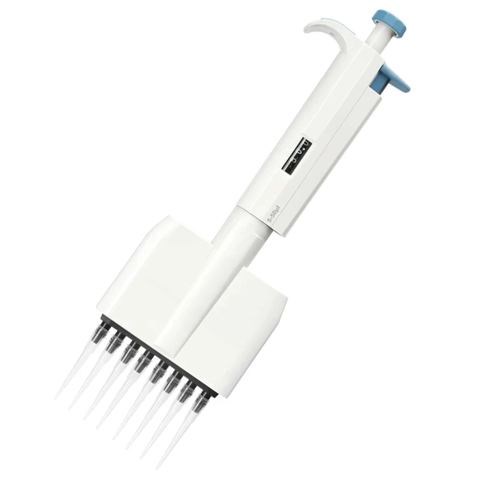 Laboratory Micropipette Plastic Adjustable Various Volume Autoclavable Transfer Pipette Mechanical 8 Channels Pipettor