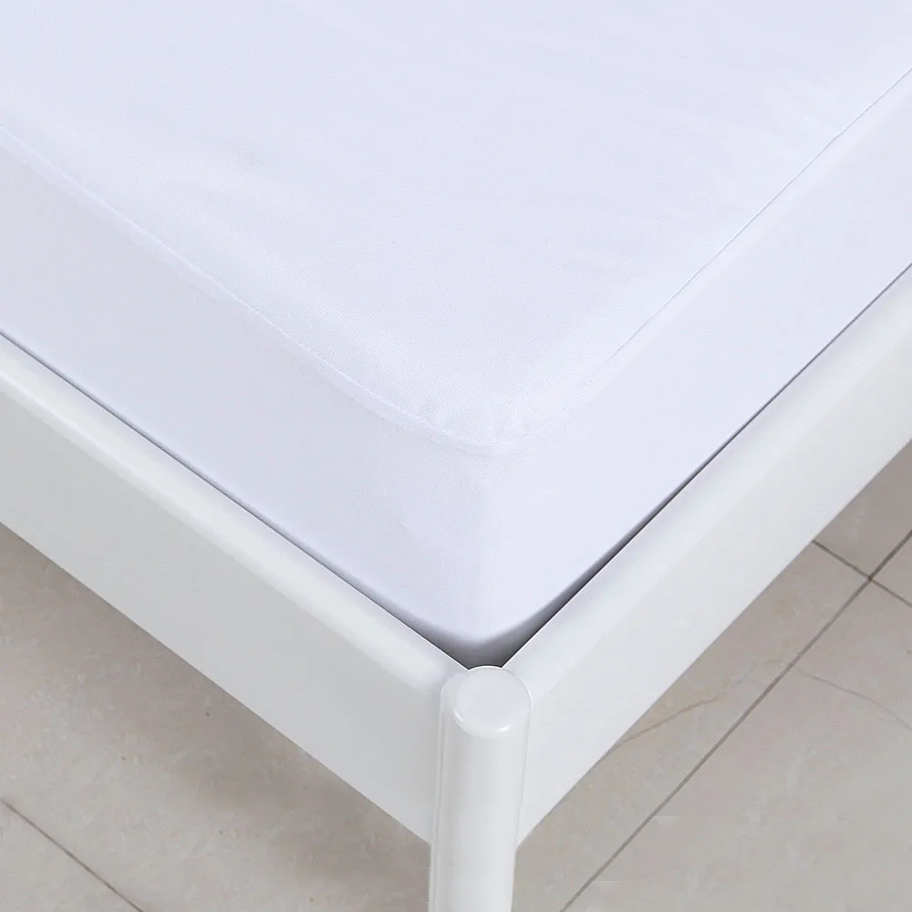 cheaper soft 100% polyester knitting Breathable waterproof mattress protector fitted sheet