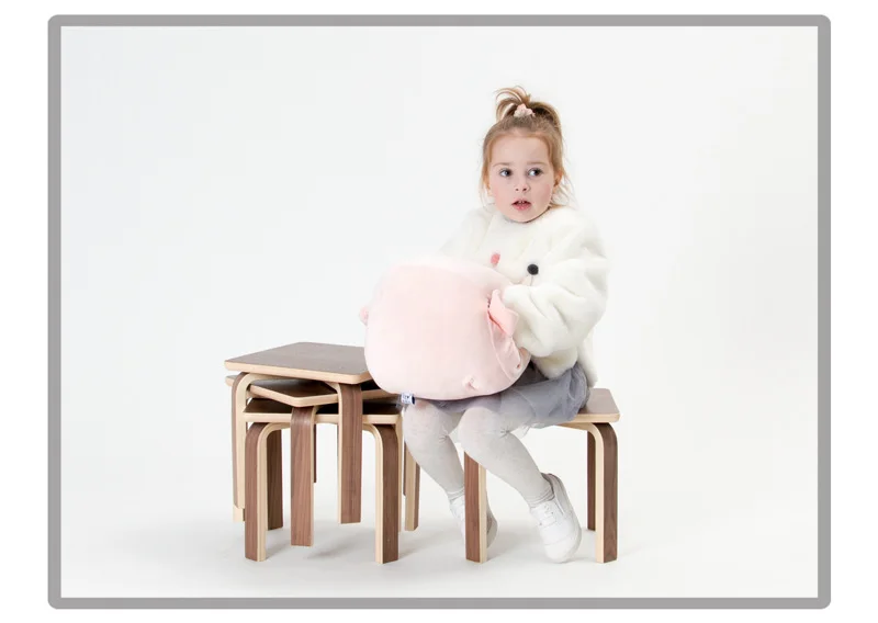 
Customized Children School Home Kindergarten Wooden Chairs Kids Chairs Toddler Wooden Stools Baby room furniture 